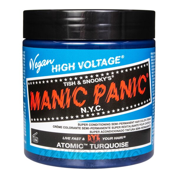 Atomic Turquoise High Voltage Tinte Capilar Clásico 237ml | Manic Panic UK