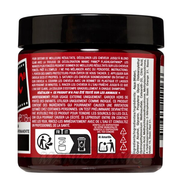 Infra Red High Voltage Classic Hair Dye | Manic Panic UK