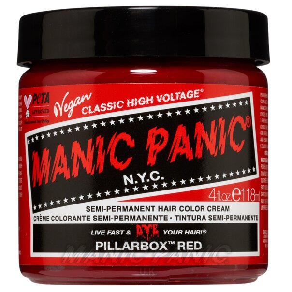 Pillarbox Red High Voltage Classic Hair Dye | Manic Panic UK