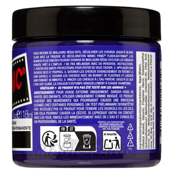 Tinte Capilar High Voltage Classic Ultra Violet - Azul | Manic Panic