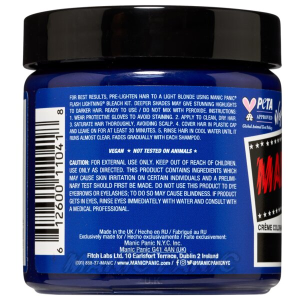 Tinte Capilar High Voltage Classic Blue Moon - Azul | Manic Panic