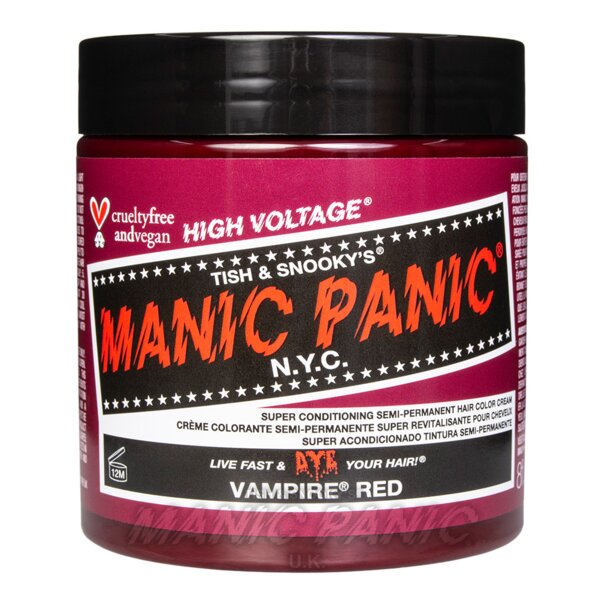 Vampire Red High Voltage Classic Harfarbe 237ml | Manic Panic UK