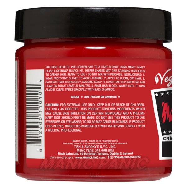 Tinte Capilar High Voltage Classic Wildfire Red - Rojo | Manic Panic