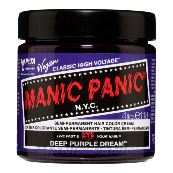 Deep Purple Dream High Voltage Classic Hair Dye | Manic Panic UK