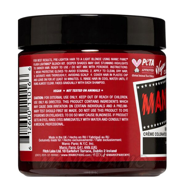 Infra Red High Voltage Classic Hair Dye | Manic Panic UK
