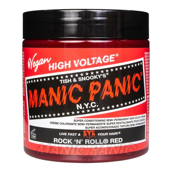 Rock 'N' Roll Red Alto Voltaje Tinte Capilar Clásico 237ml | Manic Panic UK