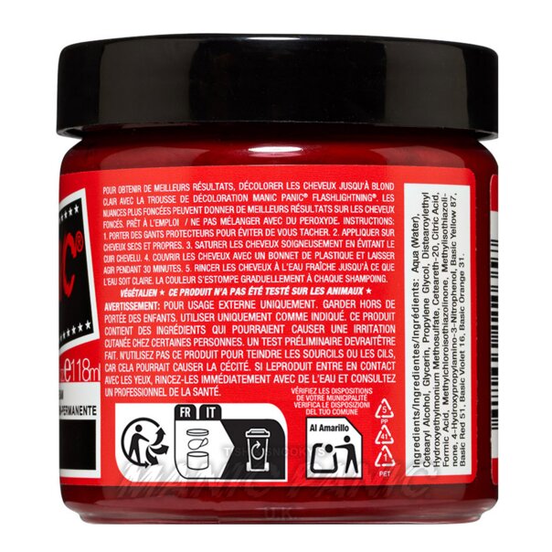 Coloration Capillaire Rock 'N' Roll Red High Voltage | Manic Panic FR