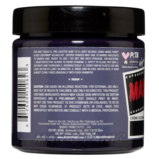 Teinture pour cheveux classique haute tension Dark Star | Manic Panic UK