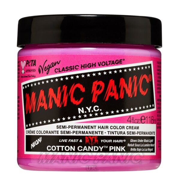 Cotton Candy Pink High Voltage Classic Hair Dye | Manic Panic UK
