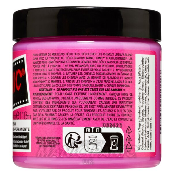 Cotton Candy Pink High Voltage Classic Hair Dye | Manic Panic UK