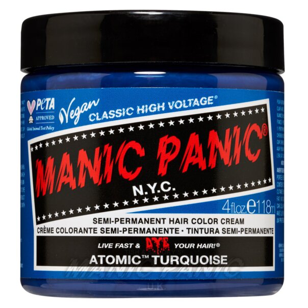 Atomic Turquoise High Voltage Classic Hair Dye | Manic Panic UK