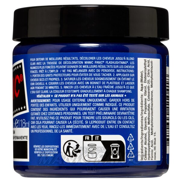Tinte Capilar High Voltage Classic Blue Moon - Azul | Manic Panic