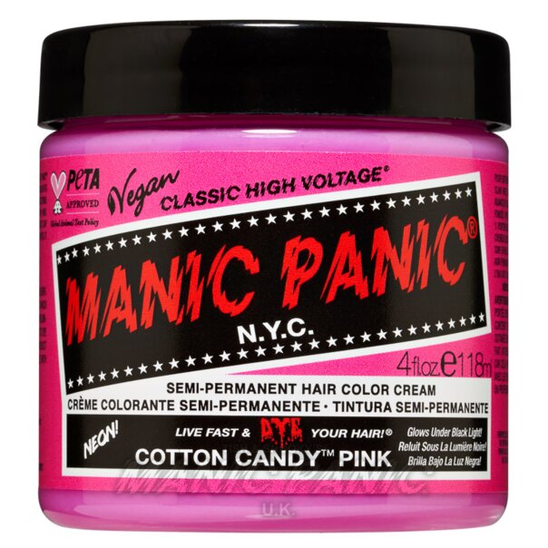 Cotton Candy Pink High Voltage Classic Hair Dye | Manic Panic UK