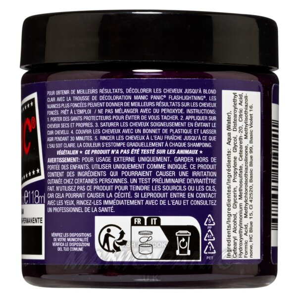 Coloration Capillaire Purple Haze High Voltage | Manic Panic FR