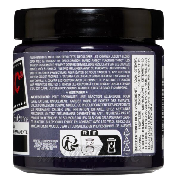 Teinture pour cheveux classique haute tension Dark Star | Manic Panic UK