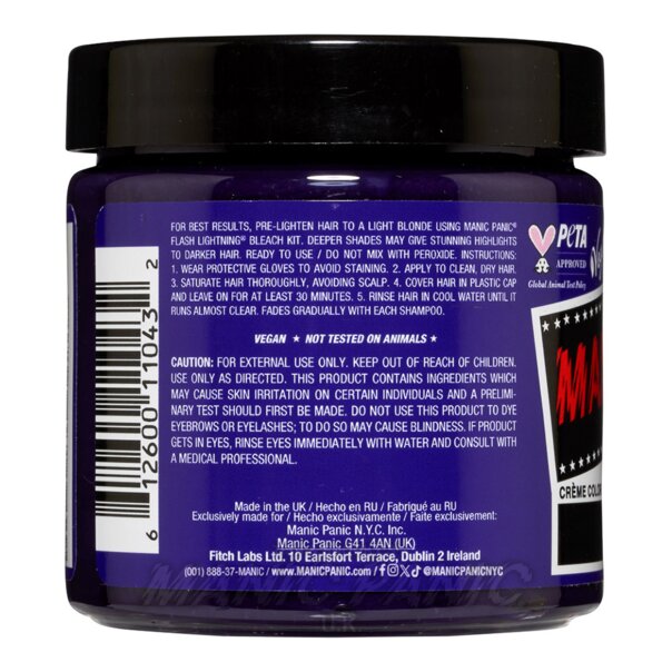 Violet Night High Voltage Classic Hair Dye | Manic Panic UK