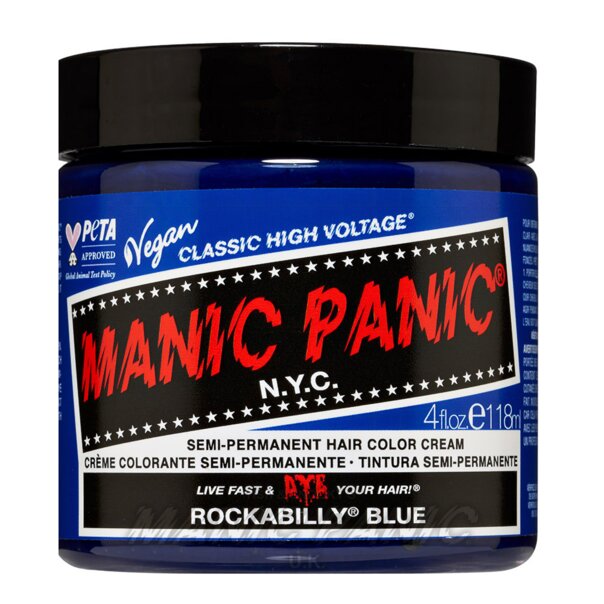 Coloration Capillaire Rockabilly Blue High Voltage | Manic Panic FR